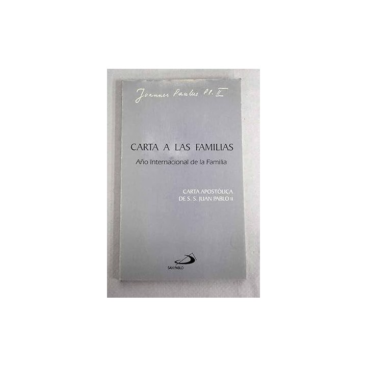 Carta a las familias. Año internacional de la familia